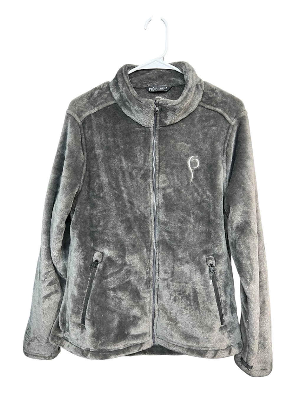 Prois Hunting Apparel, Women's Plush Fleece Jacket Large Gray Full Zip
